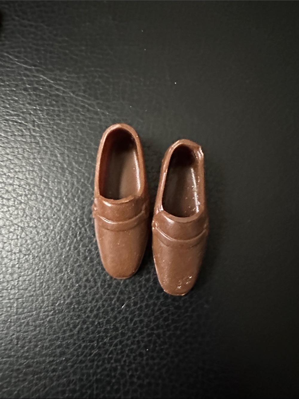 Vintage Male Doll Shoes Brown Ken 1960s